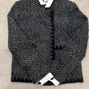 Luii Black and White Tweed Blazer